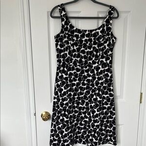 Coldwater Creek Black and White Floral Midi Dress
